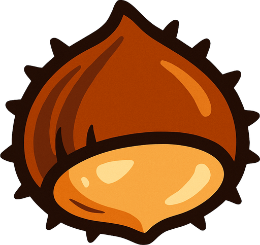 Chestnut.
In-Game asset.  2d.  High contrast.  No shadows