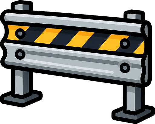 araba yolu bariyeri.
In-Game asset.  2d.  High contrast.  No shadows