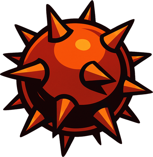 DİKENLİ TOP.
In-Game asset.  2d.  High contrast.  No shadows