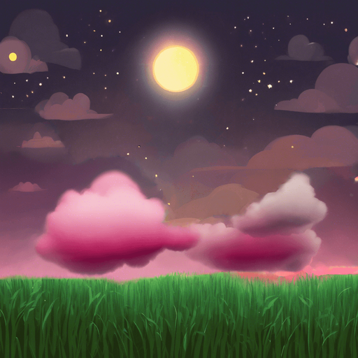make the clouds to a dark pink and the plain dark