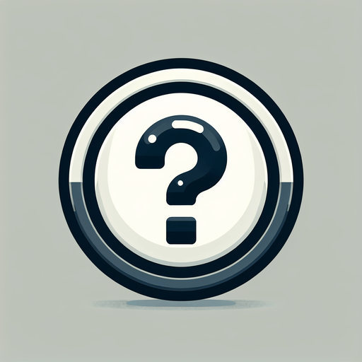 A round button with a question mark in sharp vector graphcis.
Single Game Texture. In-Game asset. 2d. Blank background. High contrast. No shadows.