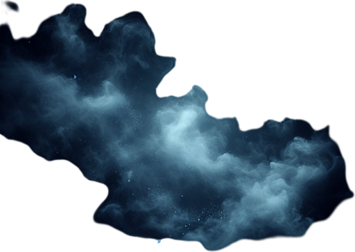 black background ethereal blue gas.