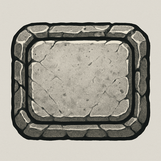 Stone effect button.
In-Game asset.  2d.  High contrast.  No shadows
