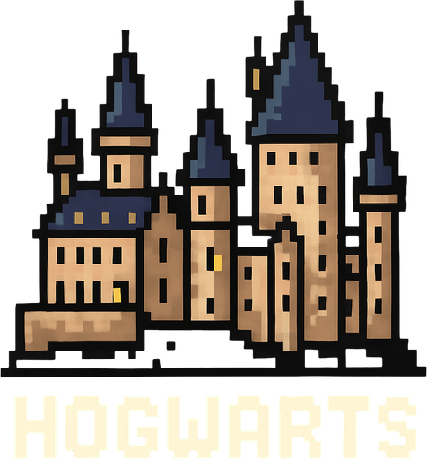 hogwarst piksel.
In-Game asset.  2d.  High contrast.  No shadows