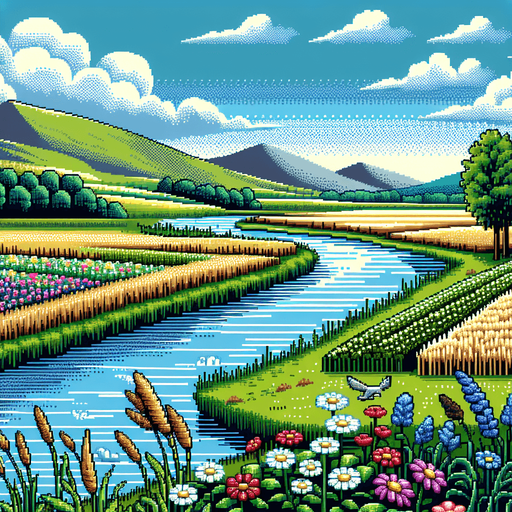 country side landscape.
video game style
