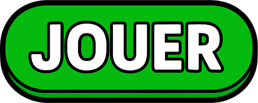 JOUER GREEN BUTTON.
In-Game asset.  2d.  High contrast.  No shadows