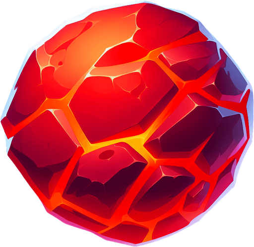 hot stone, red.
Single Game Texture.  In-Game asset.  2d.  Blank background.  High contrast.  No shadows