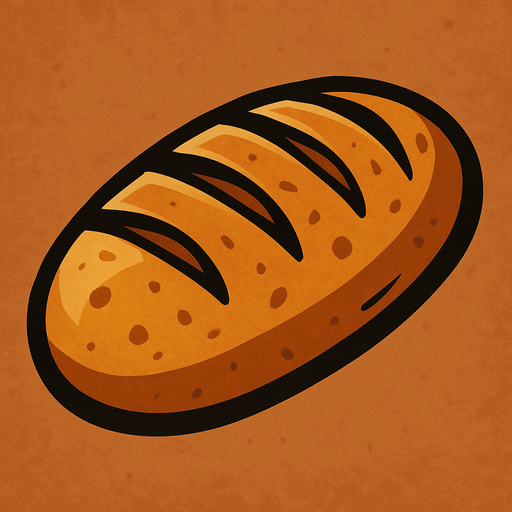 Bread.
In-Game asset.  2d.  High contrast.  No shadows