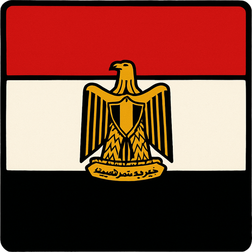 egypt flag.
In-Game asset.  2d.  High contrast.  No shadows