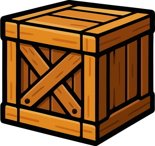 Box.
In-Game asset.  2d.  High contrast.  No shadows