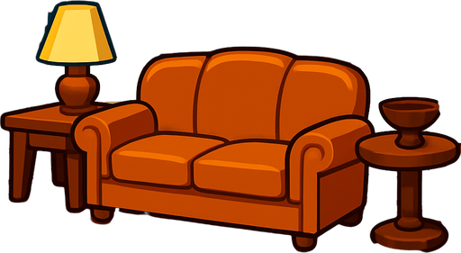 Classic Room.
In-Game asset.  High contrast.  No shadows. 3D