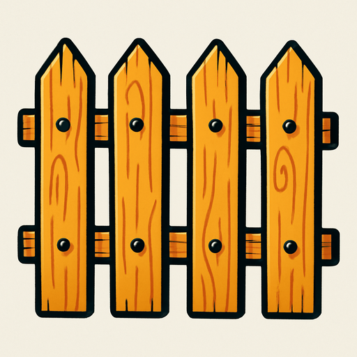 una valla de corral animada.
In-Game asset.  2d.  High contrast.  No shadows
