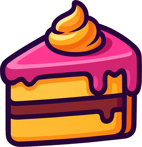 cake.
In-Game asset.  2d.  High contrast.  No shadows