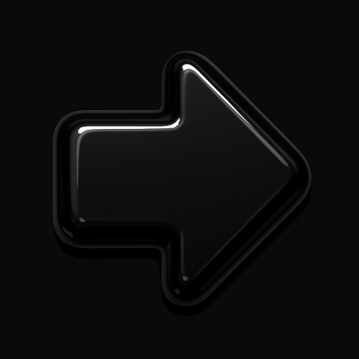 plastic, realistic,shiny, black, only one arrow-shaped buttons.
In-Game asset.  2d.  High contrast.  No shadows