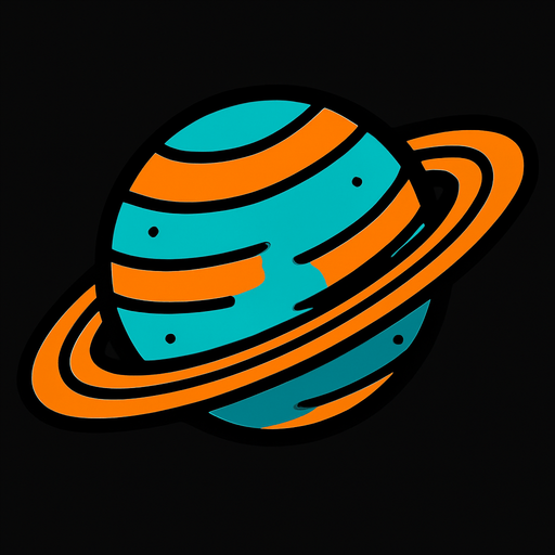 satürn.
In-Game asset.  2d.  High contrast.  No shadows