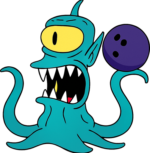 Make my character turquoise and make him hold a bowling ball