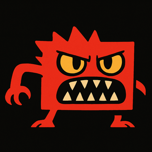 Bana yatay dikdörtgen şeklinde bir düşman çiz.
In-Game asset.  2d.  High contrast.  No shadows