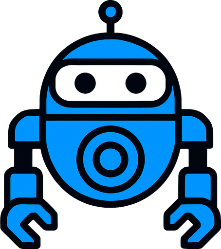 Blue semibot.
In-Game asset.  High contrast.  No shadows