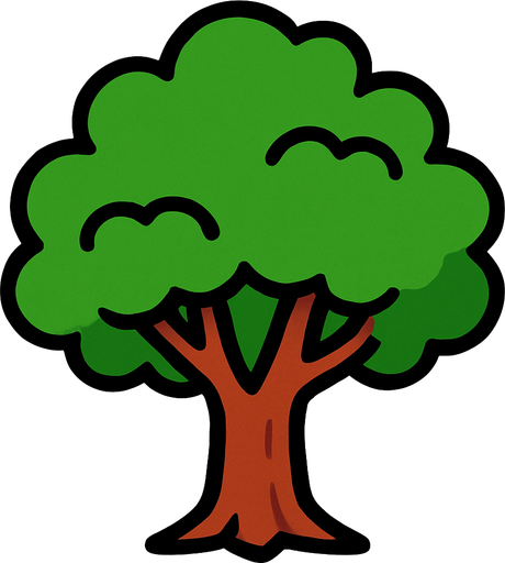 Tree 2d.
In-Game asset.  2d.  High contrast.  No shadows