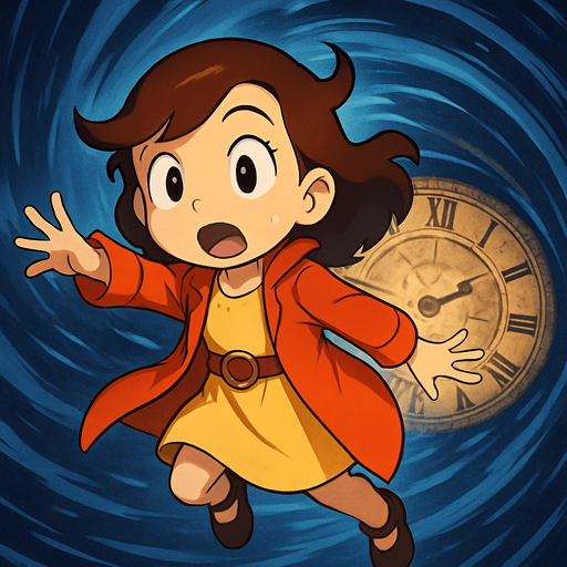 Little girl gets sucked into a wormhole back in time