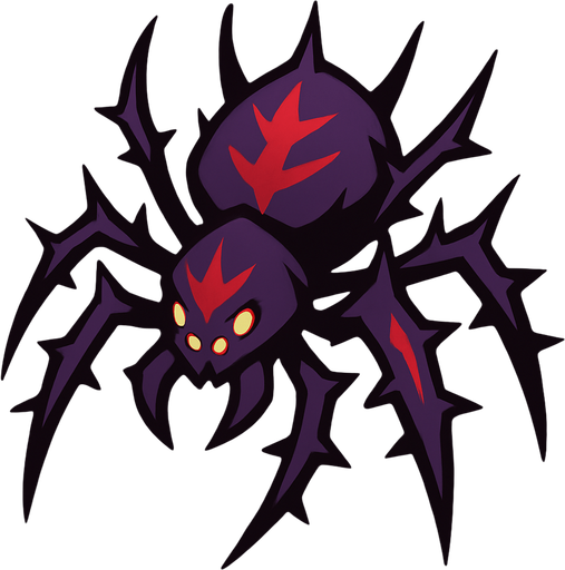 spider thorn.
In-Game asset.  2d.  High contrast.  No shadows