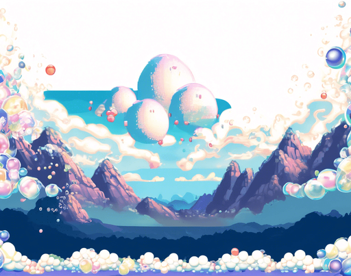 Add colourful bubbles and dragons from the Bubble Booble game of the arcade of the 80s