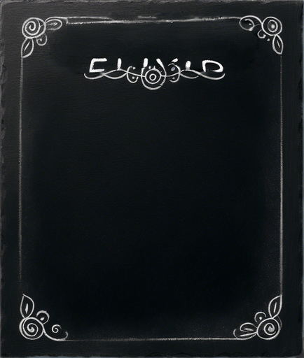 Word "ELIXIR" written in chalk. centered.