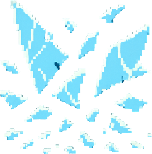 broken glass particles 2d pixel art.
In-Game asset.  2d.  High contrast.  No shadows