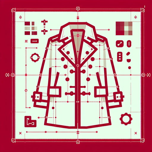 big coat.
Single Game Texture.  In-Game asset.  2d.  Blank background.  High contrast.  No shadows