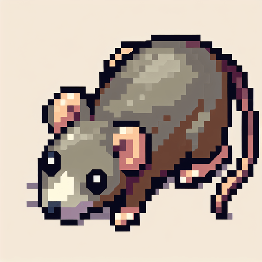 top down view, rat game sprite
no background
