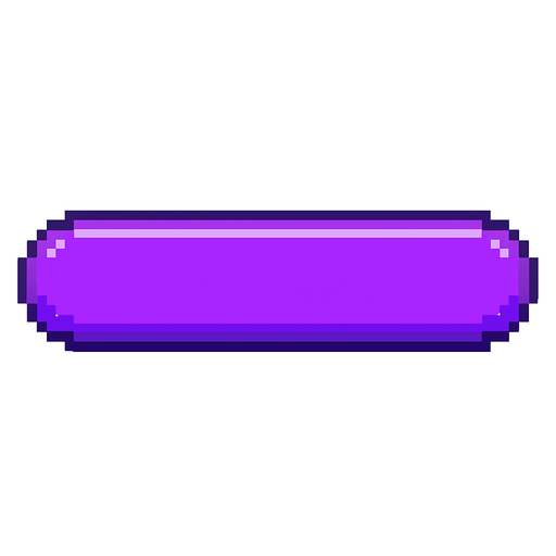 800x180 pixel art horizontal bar, fully rounded corners, vibrant purple color, 8-bit arcade UI style, clean and minimal, no background.
In-Game asset.  2d.  High contrast.  No shadows