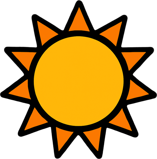 sun.
In-Game asset.  2d.  High contrast.  No shadows