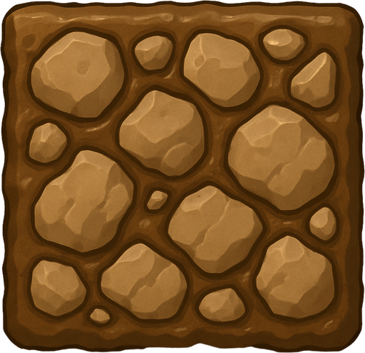 mud and stone front view.
In-Game asset