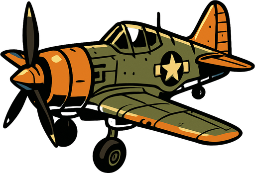 War plane.
In-Game asset.  2d.  High contrast.  No shadows