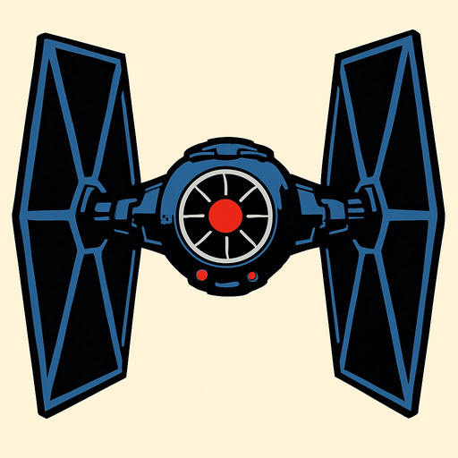 Tie fighter.
In-Game asset.  2d.  High contrast.  No shadows