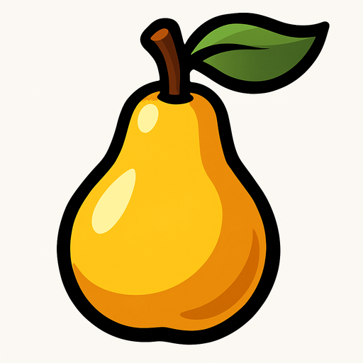 Pear.
In-Game asset.  2d.  High contrast.  No shadows