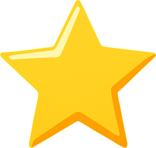 a star ⭐.
In-Game asset.  2d.  High contrast.  No shadows