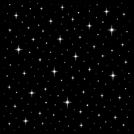 siyah arka planda rastgele dağılmış minik parıltılı yıldızlar.
In-Game asset.  2d.  High contrast.  No shadows