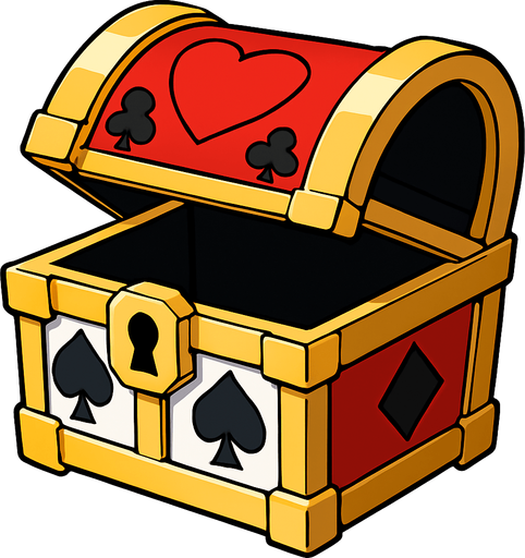 This chest with the top open and nothing inside.