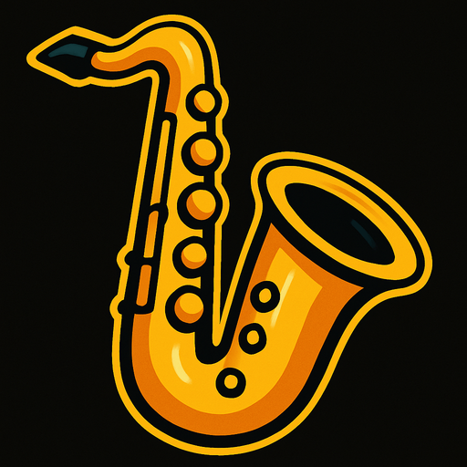 saxophone.
In-Game asset.  2d.  High contrast.  No shadows