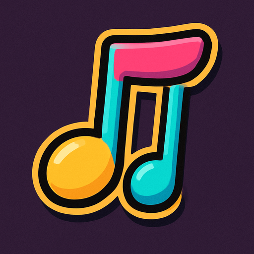 music note.
In-Game asset.  2d.  High contrast.  No shadows