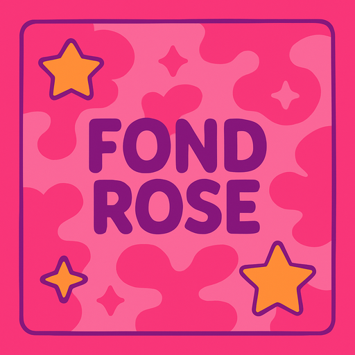 FOND ROSE.
In-Game asset.  2d.  High contrast.  No shadows