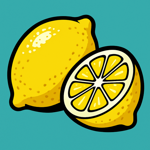 lemon.
In-Game asset.  2d.  High contrast.  No shadows. Realistic