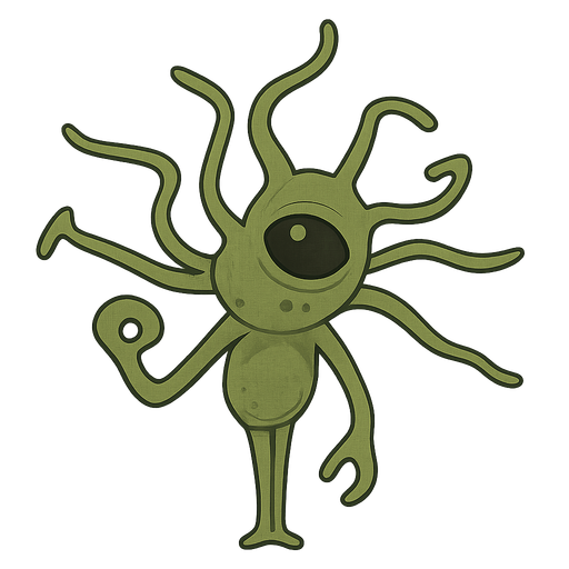 allien. No background. Transparent background. Blank background. No shadows. 2d. In-Game asset. flat