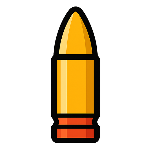 Bullet.
In-Game asset.  2d.  High contrast.  No shadows