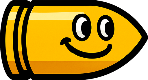 smile bullet to the right.
In-Game asset.  2d.  High contrast.  No shadows