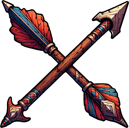 Warcraft 3 image of a medieval arrow..
Single Game Texture. In-Game asset. 2d. Blank background. High contrast. No shadows.