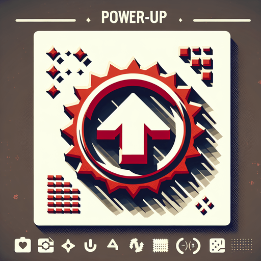 Powerup.
Single Game Texture.  In-Game asset.  2d.  Blank background.  High contrast.  No shadows. 3d
