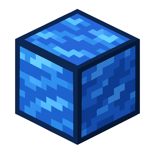 Minecraft su bloğu.
In-Game asset.  High contrast.  No shadows