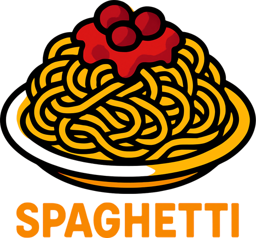 SPAGHETTİ.
In-Game asset.  2d.  High contrast.  No shadows